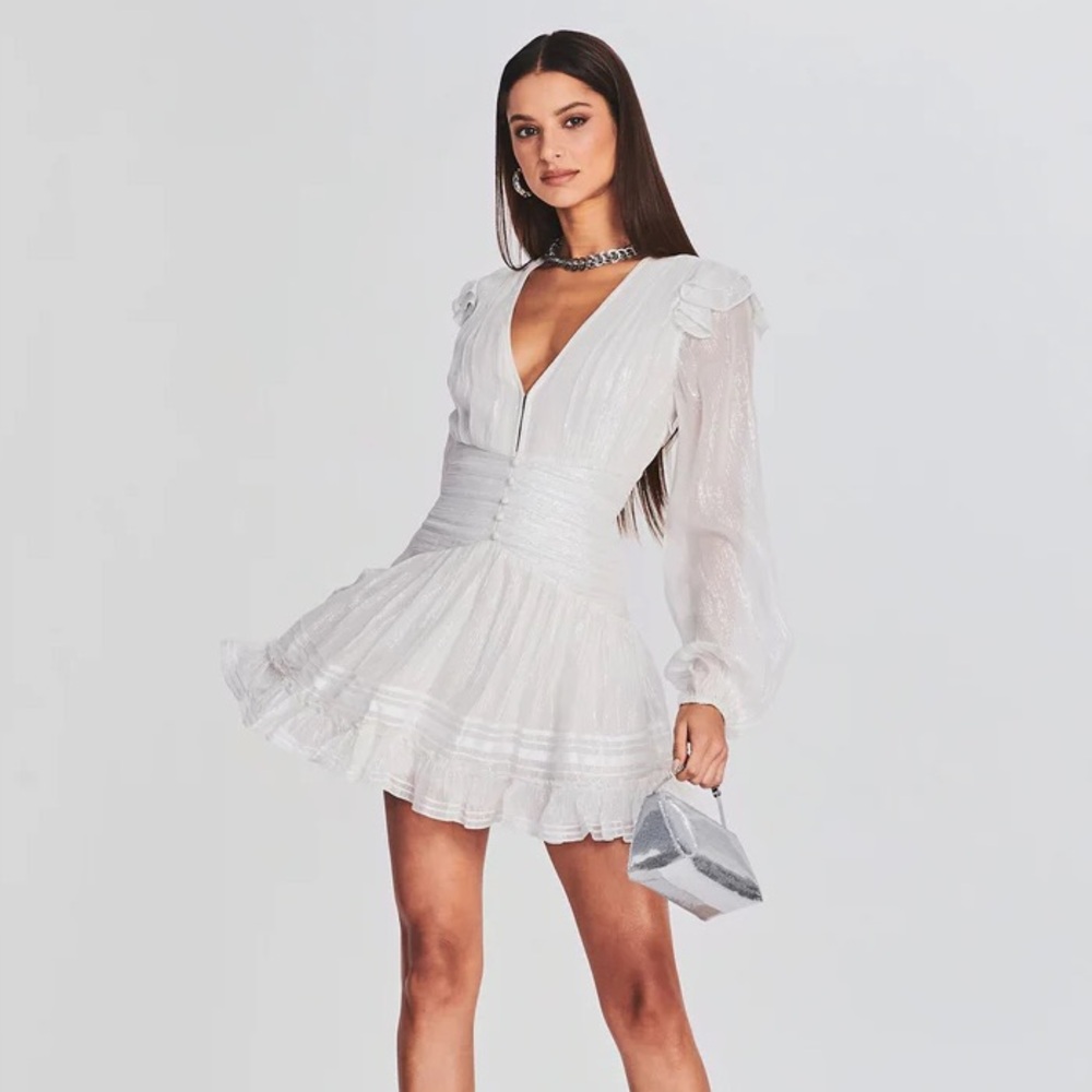 Rococo Sand True Mini Dress Sand White - Size Small